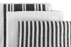 Keukendoek Ziczac Culinary Duo Stripe Black (Set van 3) - 50 x 76 cm