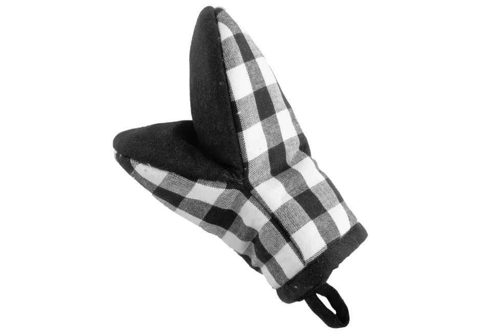 Keukenhandschoen Tiseco Home Studio Gingham Black (Set van 2)