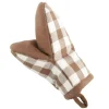 Keukenhandschoen Tiseco Home Studio Gingham Cognac (Set van 2)