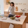 Keukenhandschoen Tiseco Home Studio Gingham Taupe (Set van 2)