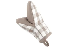 Keukenhandschoen Tiseco Home Studio Gingham Taupe (Set van 2)