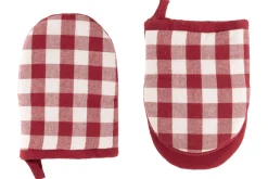 Tiseco Keukenhandschoen Home Studio Gingham Red (Set van 2) Discount
