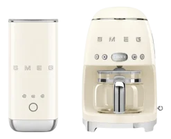 Keukenmachine Set Smeg Filterkoffiemachine DCF02 + Melkopschuimer MFF02 Creme