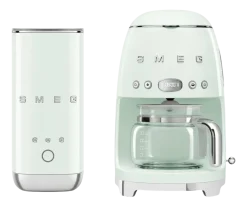Smeg Keukenmachine Set Filterkoffiemachine DCF02 + Melkopschuimer MFF02 Watergroen Outlet