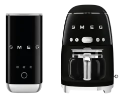 Smeg Keukenmachine Set Filterkoffiemachine DCF02 + Melkopschuimer MFF02 Zwart Online