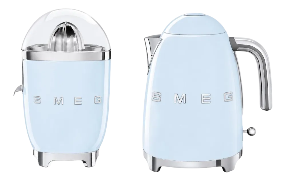 Smeg Keukenmachine Set Waterkoker KLF03 + Citruspers CJF11 Pastelblauw Clearance