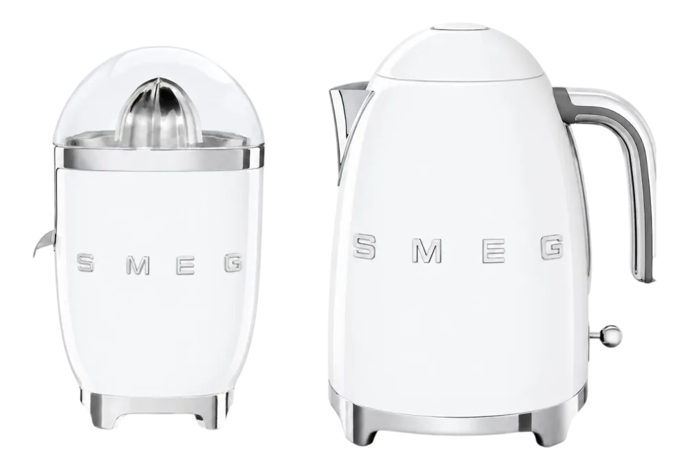 Smeg Keukenmachine Set Waterkoker KLF03 + Citruspers CJF11 Wit New