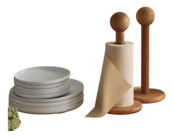 Keukenrolhouder Bolia Pit Paper Oiled Oak 35,5 cm