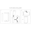 Lind DNA Keukenrolhouder Kitchen Holder XL Bull Black Discount