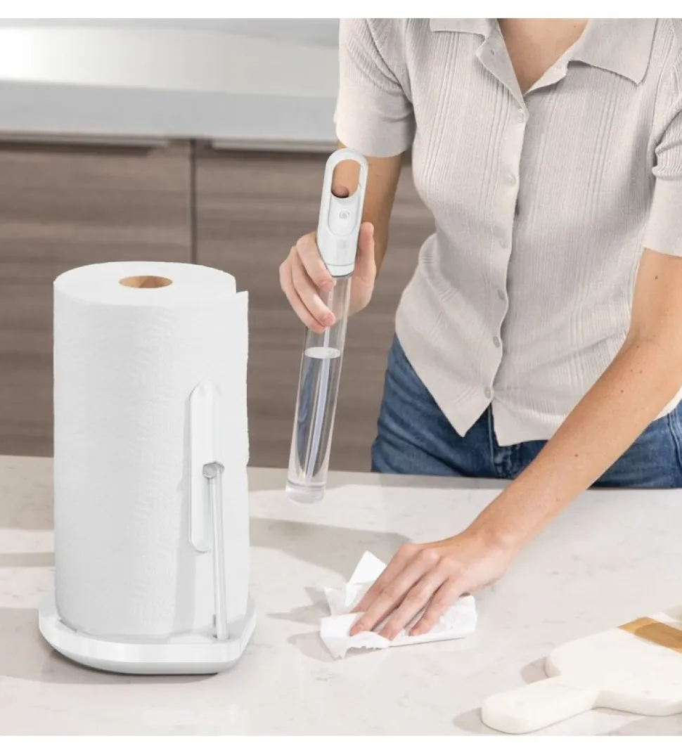 Keukenrolhouder Simplehuman Met Pomp Wit