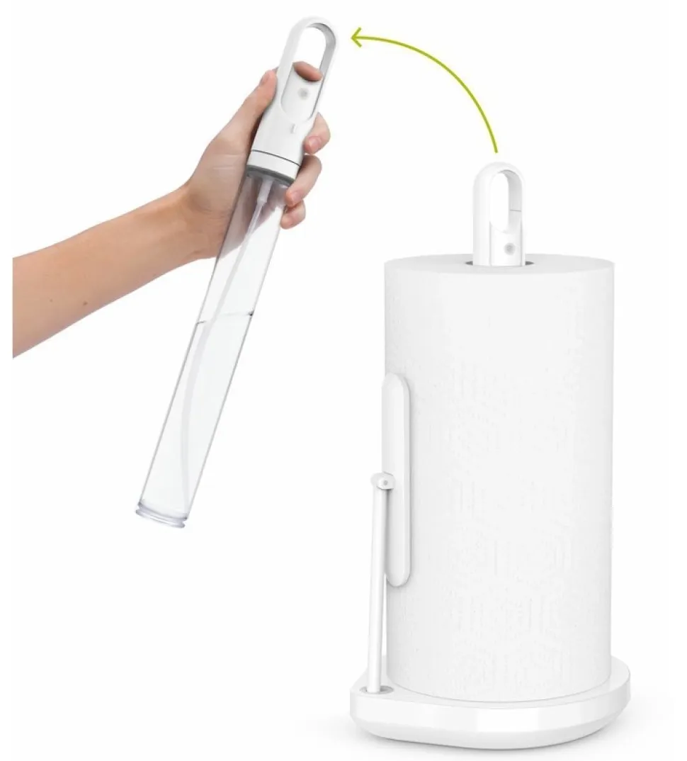 Keukenrolhouder Simplehuman Met Pomp Wit