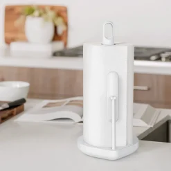 simplehuman Keukenrolhouder Met Klemarm Wit Staal Outlet