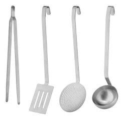 Alessi Keukenset Convivio Stainless Steel Mat (4-Delig) Discount