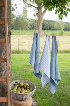 Keukenset Walra Dry Cubes Uni, Stripes & Blocks Jeans Blauw (Set van 3)