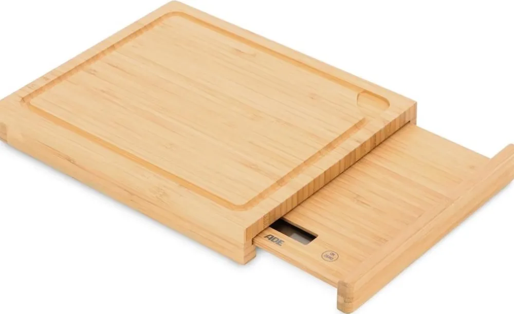 ADE Keukenweegschaal Met Snijplank Bamboe (27,4 x 22,6 x 3,5 cm) Clearance