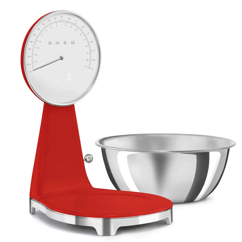 Keukenweegschaal Smeg KSF01RDWW 50s Style Rood