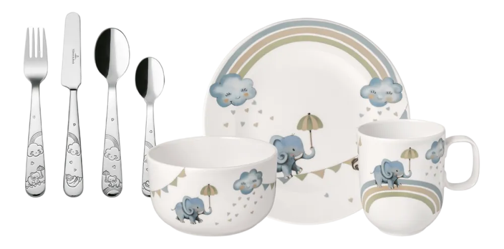 Villeroy & Boch Kinderservies Walk like an Elephant Wit (7-delig)