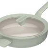 BergHOFF Koekenpan Leo Recycled Balance met Deksel en Lange en Korte Greep 26 cm Sage Hot