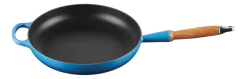 Koekenpan Le Creuset Rond Houten Handvat Azure 28 cm