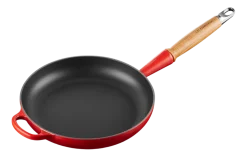 Koekenpan Le Creuset Rond Houten Handvat Kersenrood 26 cm