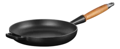 Koekenpan Le Creuset Rond Houten Handvat Mat Zwart 26 cm