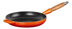 Koekenpan Le Creuset Rond Houten Handvat Oranjerood 26 cm