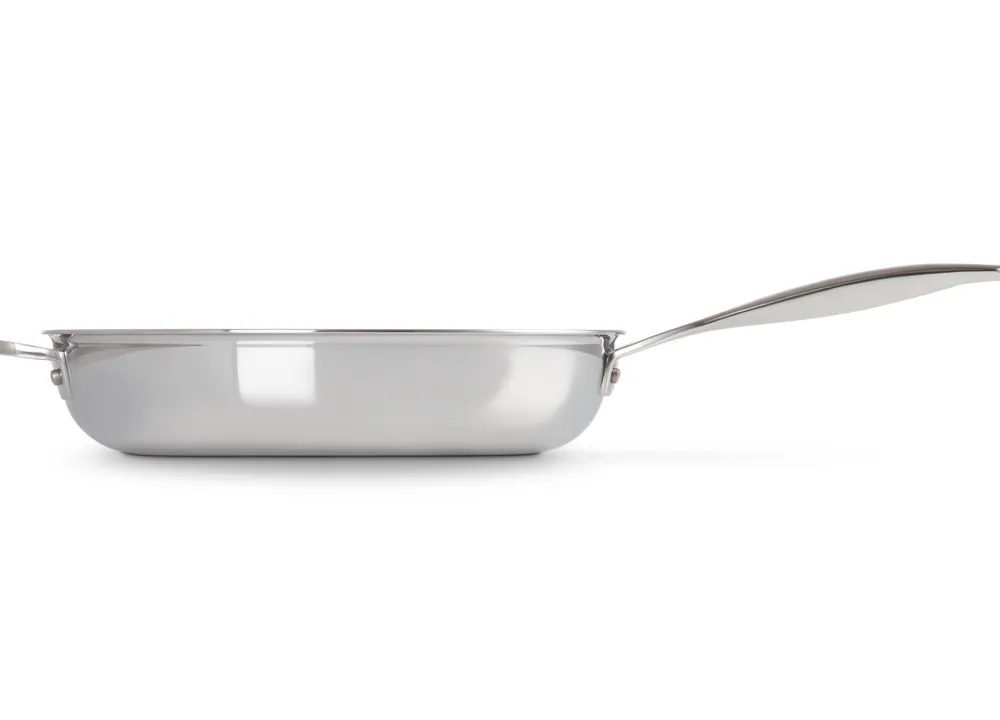 Le Creuset Koekenpan RVS Plus Met Extra Handvat 28 cm Hot