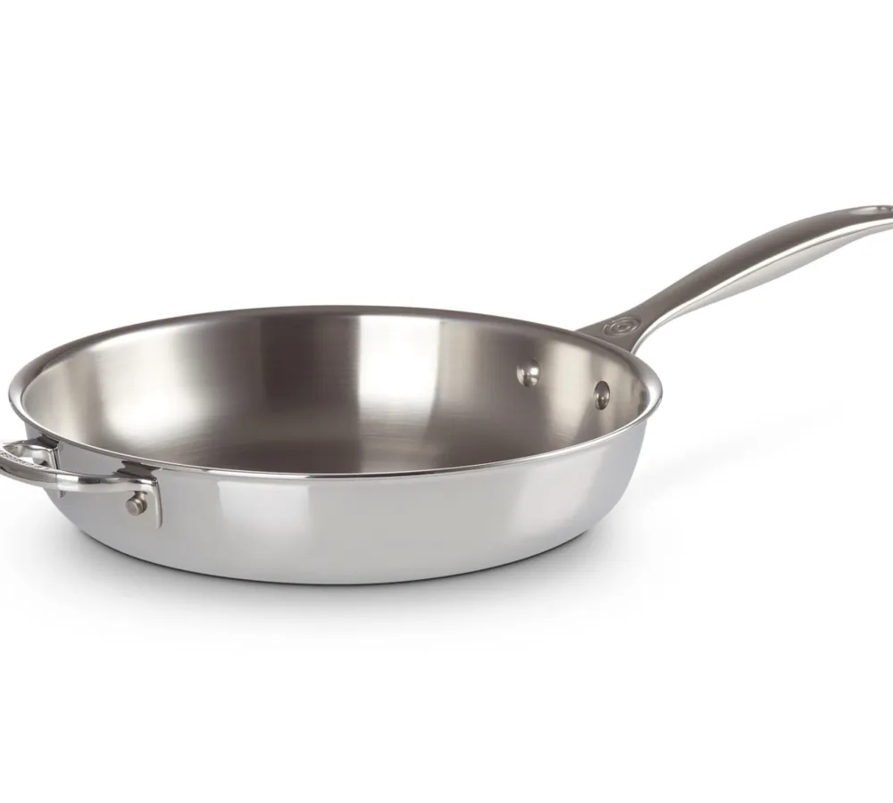 Le Creuset Koekenpan RVS Plus Met Extra Handvat 28 cm Hot