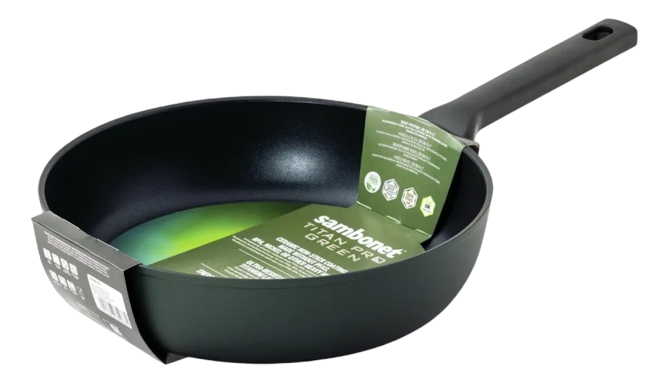 Koekenpan Sambonet Titan Pro Green Double Induction Deep 24 cm