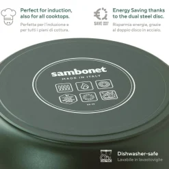 Sambonet Koekenpan Titan Pro Green Double Induction Deep 20 cm New