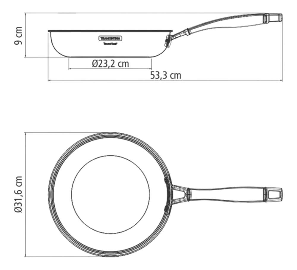 Tramontina Koekenpan Grano Zilver 30 cm Outlet