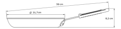 Koekenpan Tramontina Professional Starflon Zwart 25 cm