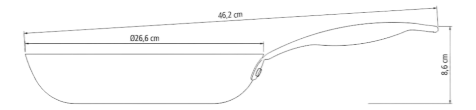 Koekenpan Tramontina Trento Zwart 26 cm