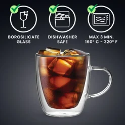 Koffie- en Theeglas Bialetti Capri 350 ml (Set van 2)