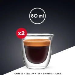 Bialetti Koffie- en Theeglas Firenze 80 ml (Set van 2) Best
