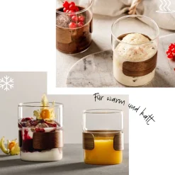 Koffie- en theeglas Leonardo Novo Legno 320ml (Set van 2)