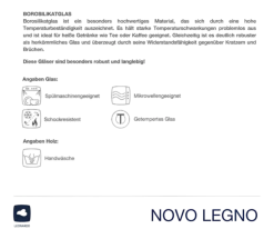 Koffie- en theeglas Leonardo Novo Legno 320ml (Set van 2)