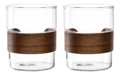 Koffie- en theeglas Leonardo Novo Legno 320ml (Set van 2)