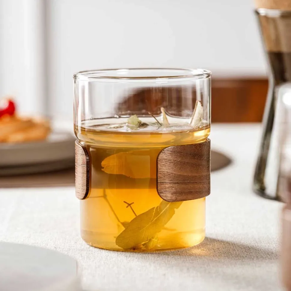 Koffie- en theeglas Leonardo Novo Legno 320ml (Set van 2)
