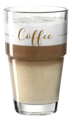 Koffieglas met Lepel Leonardo Solo 410 ml (Set van 2)