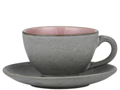 Bitz Koffiekop Gastro Grey Light Pink 220 ml (6-Delig) Hot