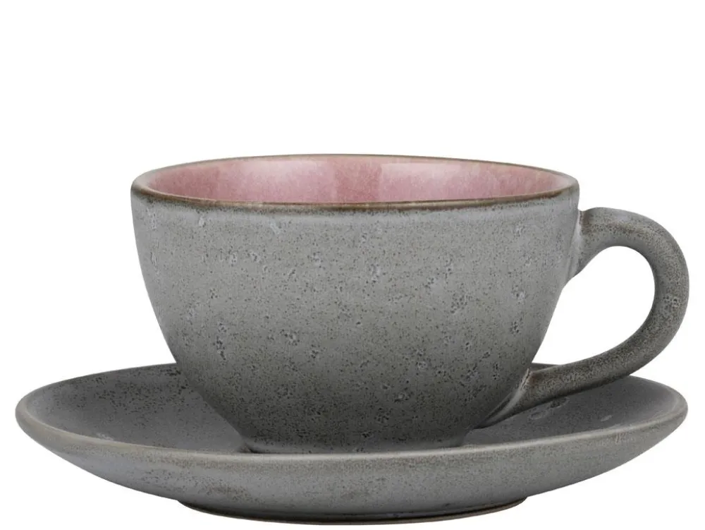 Bitz Koffiekop Gastro Grey Light Pink 220 ml (6-Delig) Hot