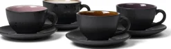 Koffiekop Bitz Zwart Licht 24 cl (4-Delig)