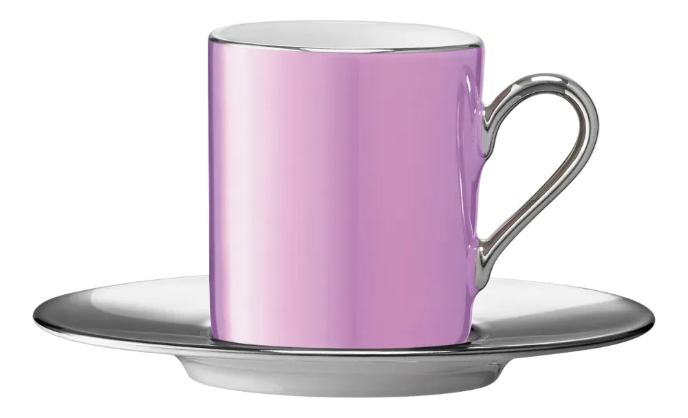 L.S.A. Koffiekop Palazzo en Schotel Pink 100 ml Outlet