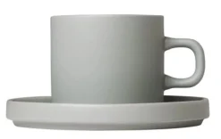 Blomus Koffiekop met Schotel Pilar Mirage Grey (Set van 2) Sale
