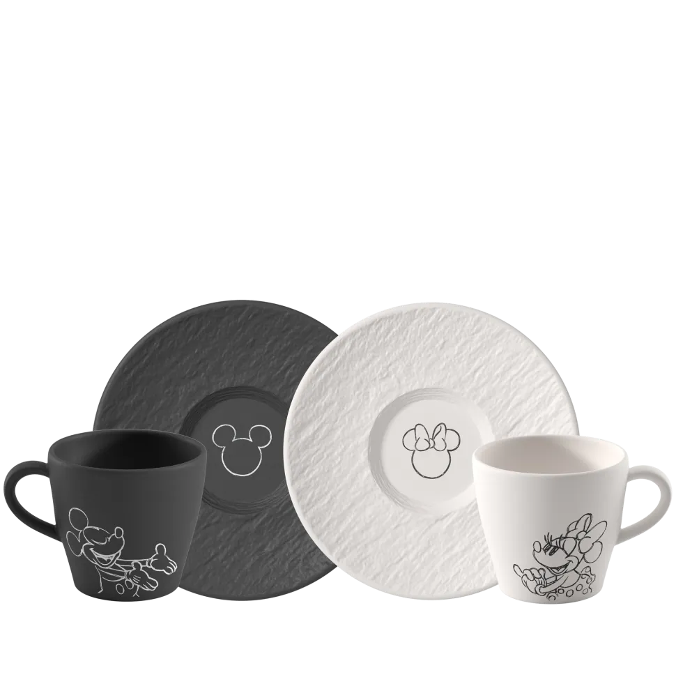 Koffiekop Met Schotel Villeroy & Boch Manufacture Rock Mickey Mouse Multi 160ml (4-delig)