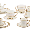 POLSPOTTEN Koffiekop Golden Finds White (Set van 4)