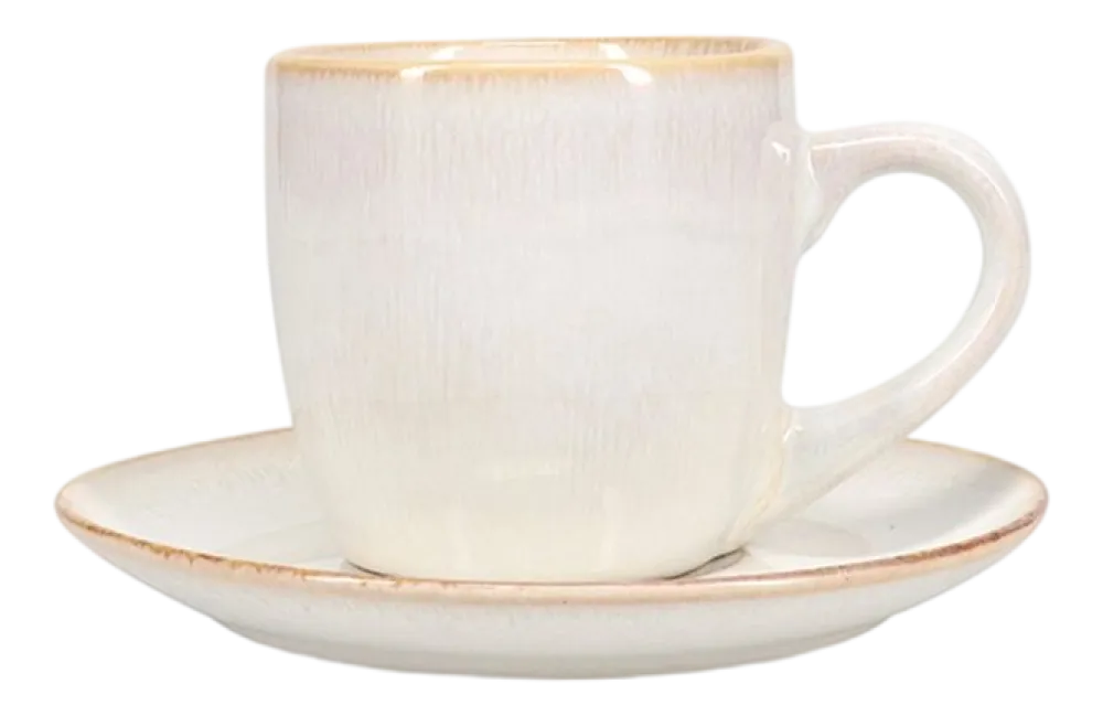Salt & Pepper Koffiekop Artisan White 220 ml (Set van 4) Online