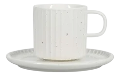 Koffiekop Salt & Pepper Ora Gloss White 205 ml (Set van 4)
