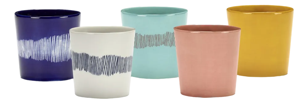 Serax Koffiekop Feast tableware by Ottolenghi Dark Blue White Stripes 250 ml Online